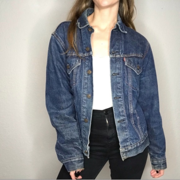 Levi's Jackets & Blazers - Levi’s Rare big E wool lining denim trucker jacket